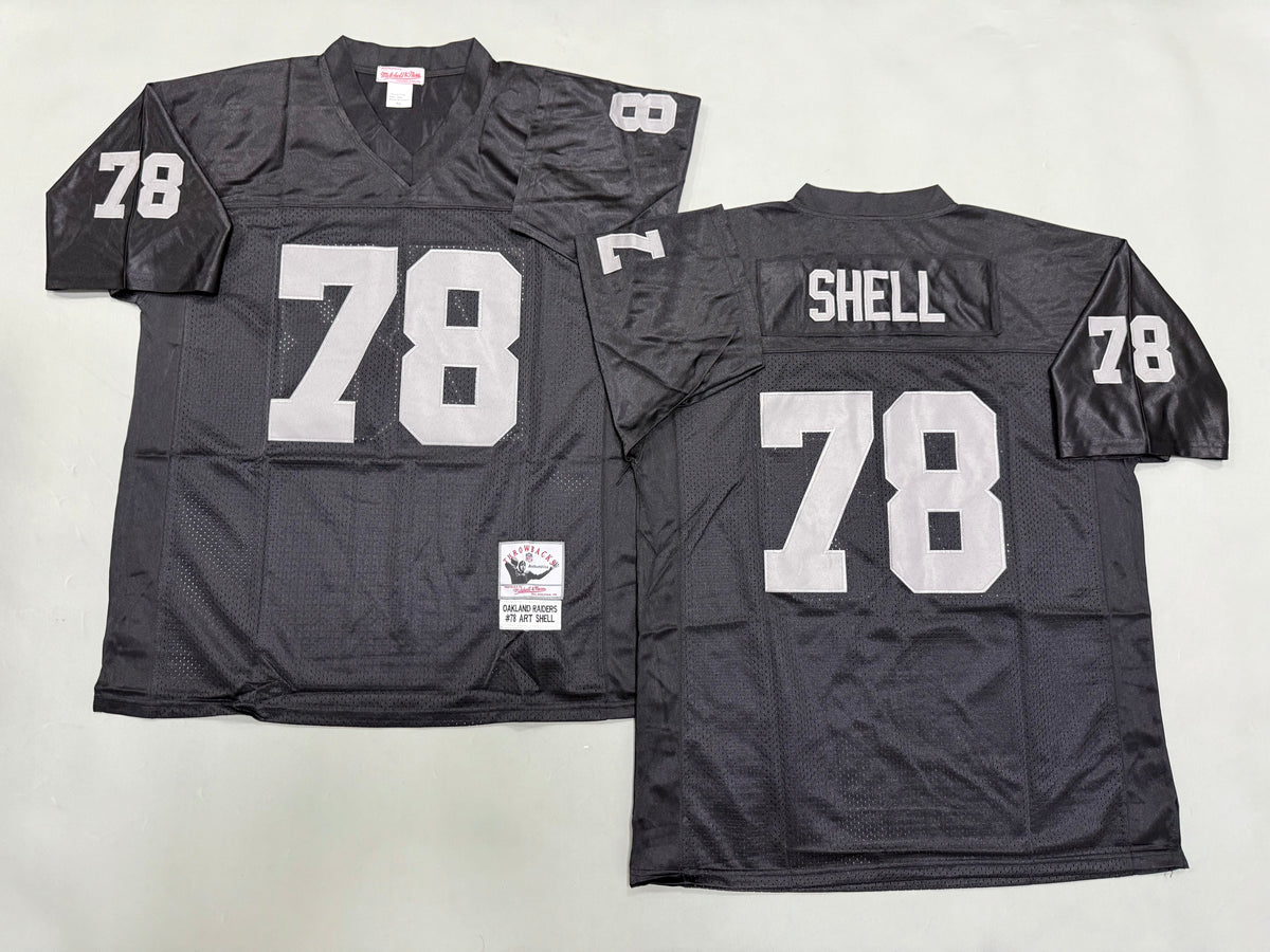 Mens Art Shell#78 black Los Angeles Raiders Vintage Throwback Jersey
