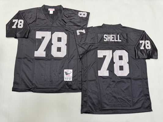 Mens Art Shell#78 black Los Angeles Raiders Vintage Throwback Jersey