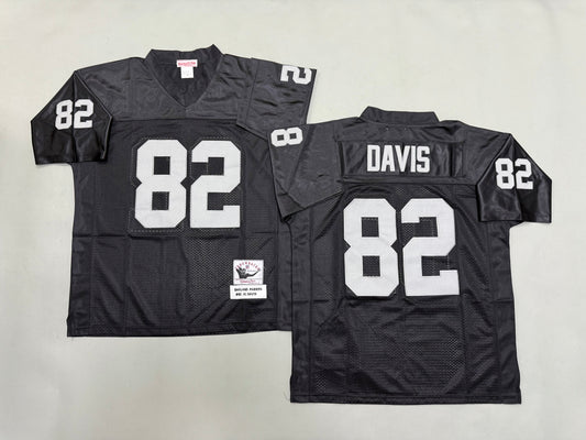 Mens Al Davis#82 black Los Angeles Raiders Vintage Throwback Jersey
