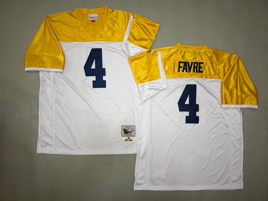 Mens Brett Favre#4 Green Bay Packers Vintage Throwback Jersey