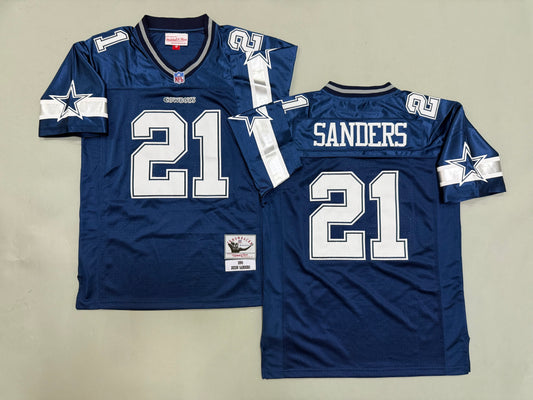 Mens Deion Sanders#21 Dallas Cowboys Vintage Throwback Jersey
