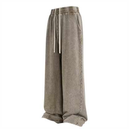 380GSM Wide Leg Washed Sweatpants