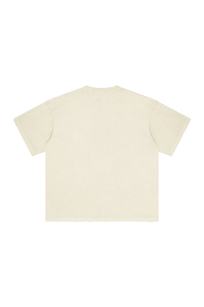250GSM Distressed Pigment Dyed Washed Tee