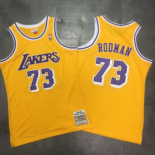 Dennis Rodman Los Angeles Lakers Yellow 73 MN
