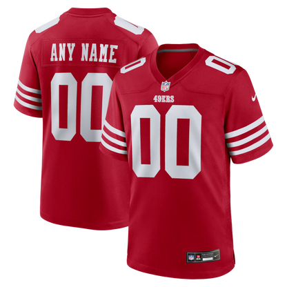 Custom San Francisco 49ers Red Game Jersey