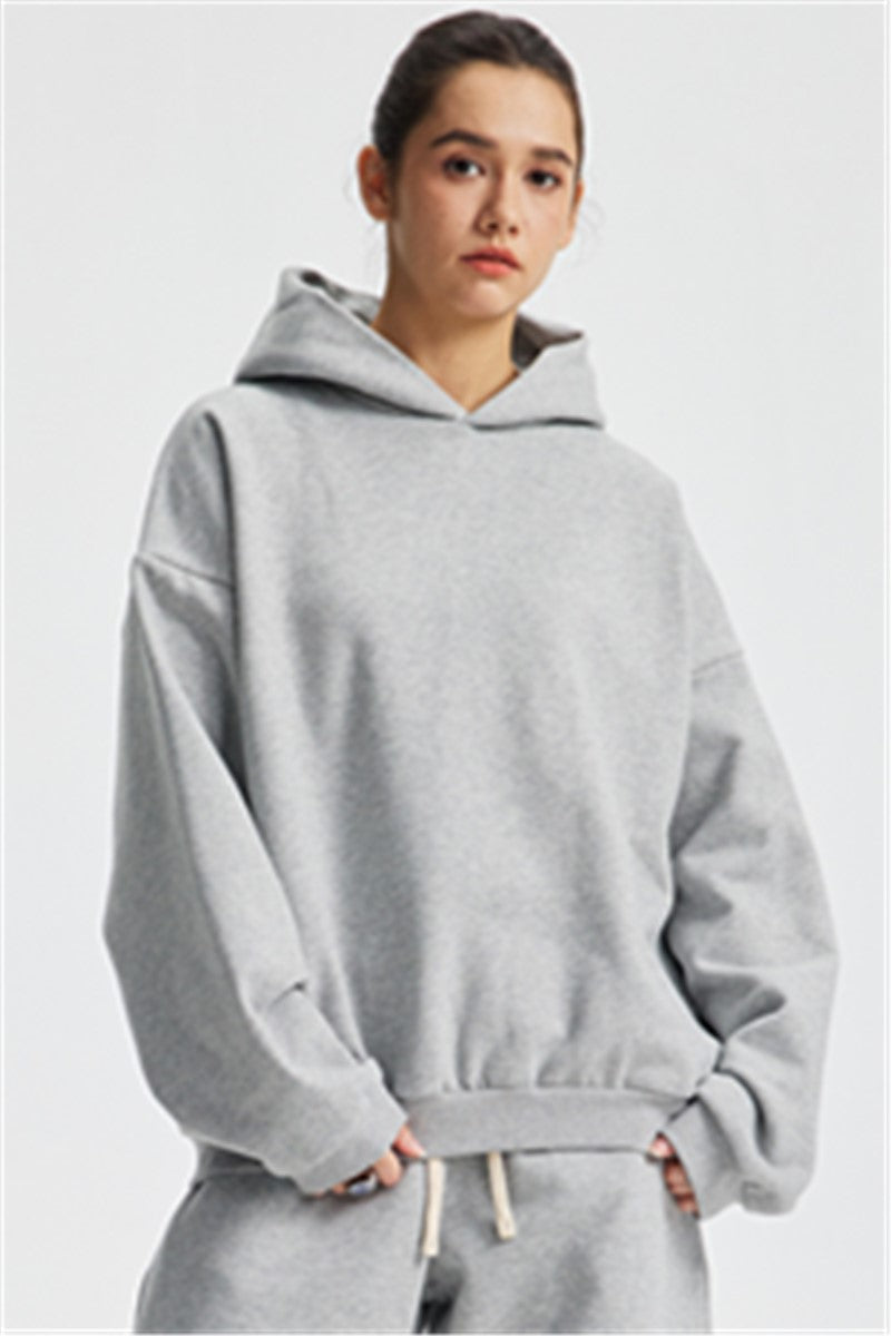 430GSM Boxy Fit Fleece Solid Color Hoodie