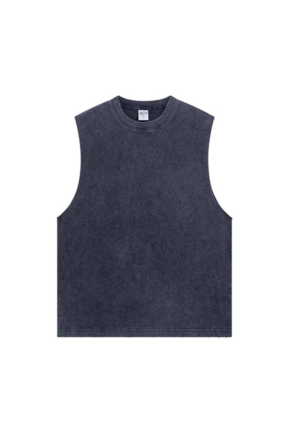 275GSM Distressed Washed Muscle Tee