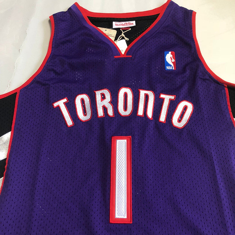 Toronto Raptors Tracy McGrady #1 Throwback Jersey - Dense Embroidery