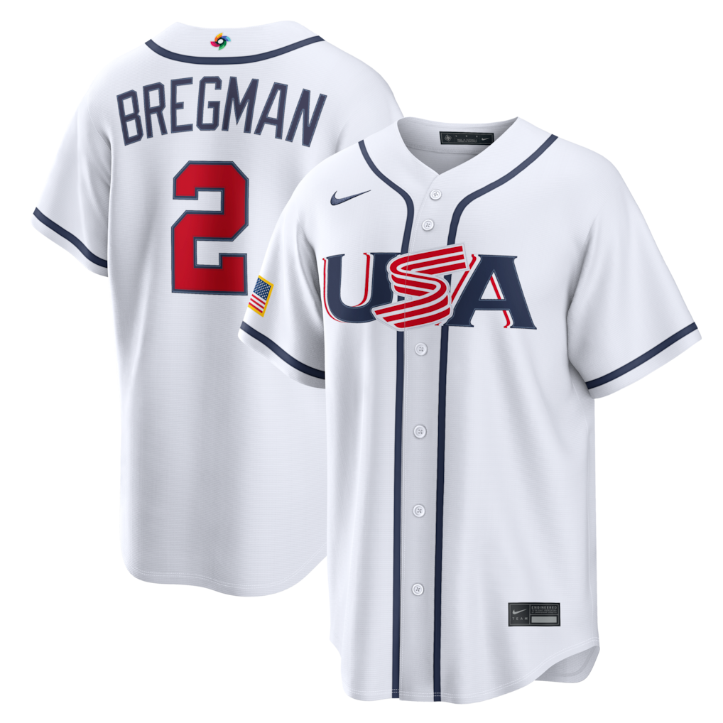 Alex Bregman USA Baseball 2026 World Baseball Classic Home Stadium Jersey - White
