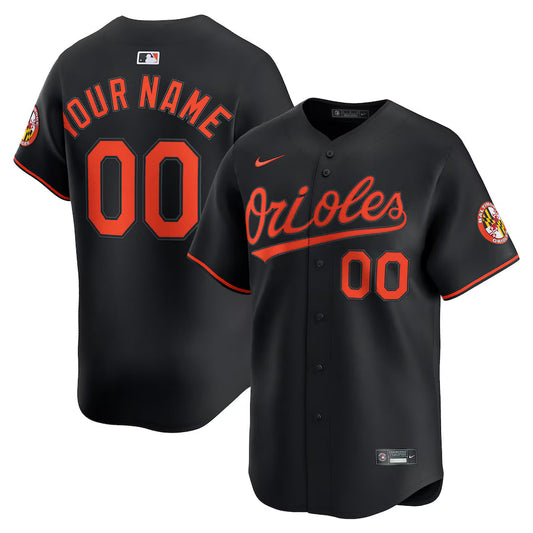 Custom Baltimore Orioles Alternate Jersey - Black