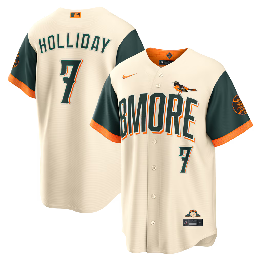 Jackson Holliday Baltimore Orioles 2026 City Connect Stadium Jersey - Natural