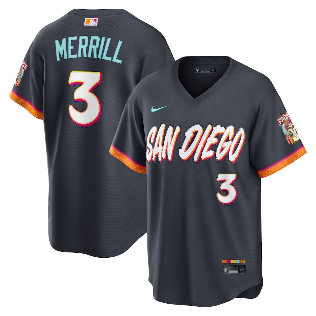 Jackson Merrill San Diego Padres 2026 City Connect Stadium Jersey - Obsidian