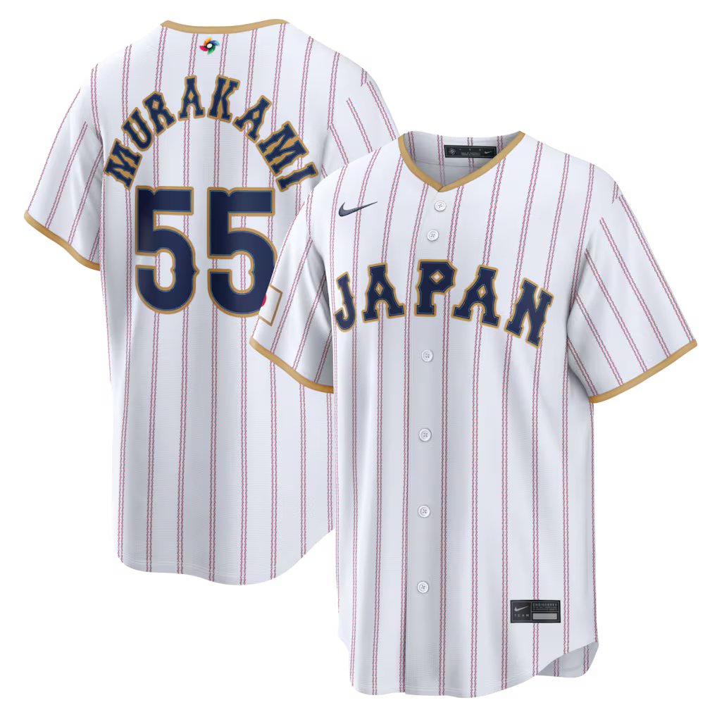 Munetaka Murakami Japan Baseball 2026 World Baseball Classic Road Stadium Jersey - White