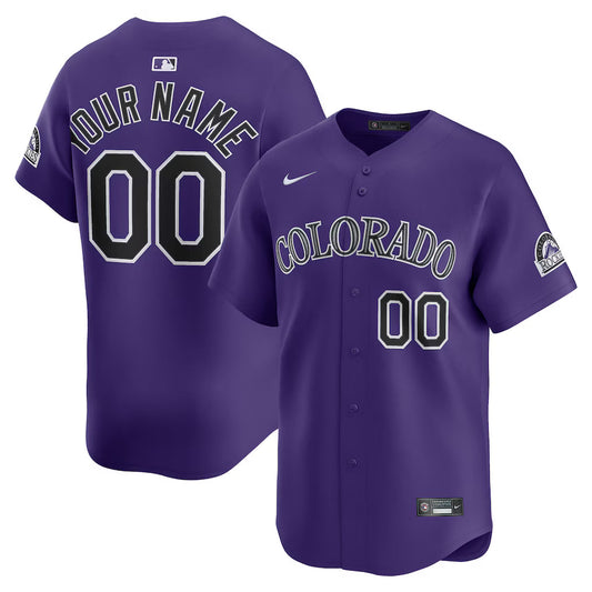 Custom Colorado Rockies Alternate Jersey - Purple