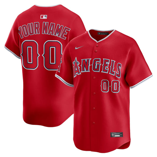 Custom Los Angeles Angels Alternate Jersey - Red