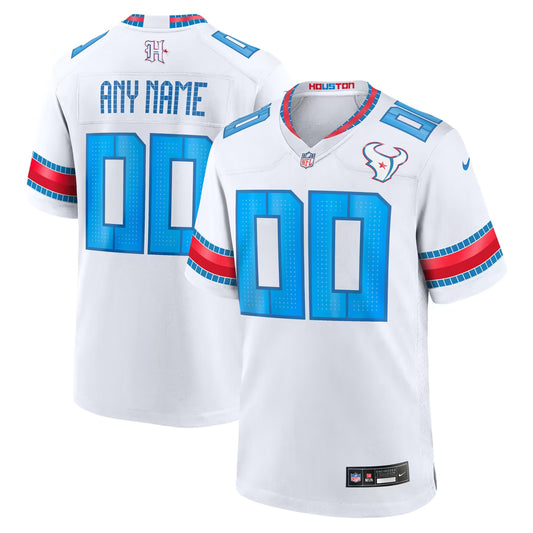 Men's Houston Texans White Rivalries Collection Game Custom Jersey