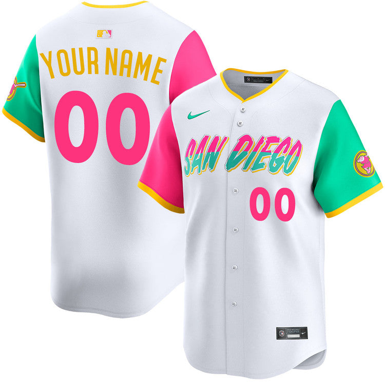 Custom San Diego Padres City Connect Jersey - White