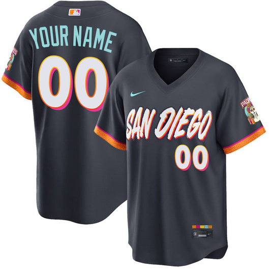 Custom San Diego Padres 2026 City Connect Stadium Jersey - Obsidian
